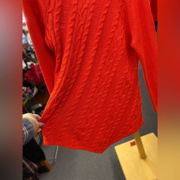 Allison Brittney Ladies 1X Knit red Sweater - Picture 4 of 5